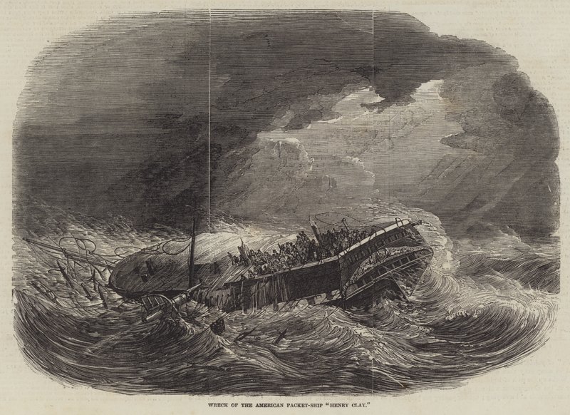 Naufrage du navire américain "Henry Clay" - English School