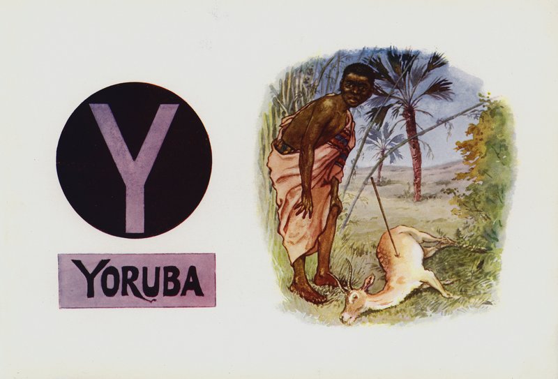 Y, Yoruba (lithographie en couleur) - English School