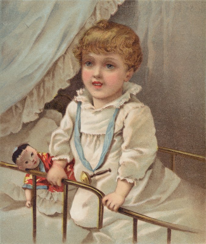 Jeune enfant dans un lit - English School