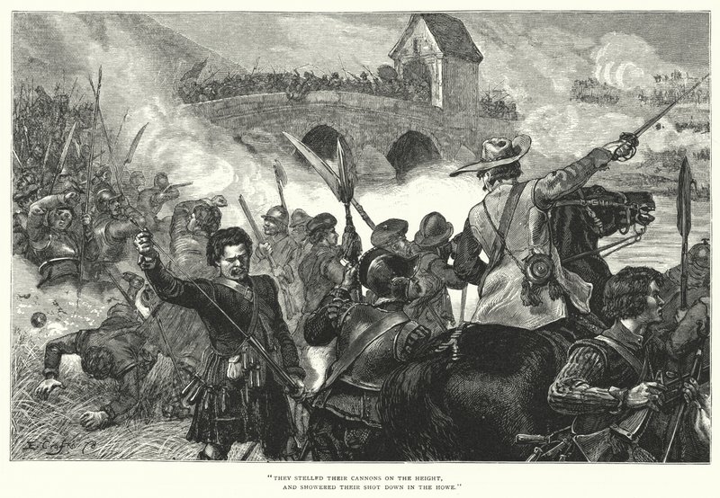 La Bataille de Bothwell Bridge (gravure) - Ernest (after) Crofts