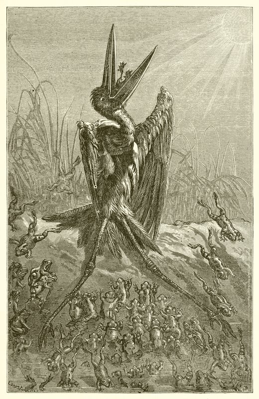 Les grenouilles désirant un roi - Ernest Henry Griset