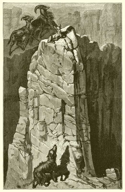 Le Chevreau et le Loup - Ernest Henry Griset