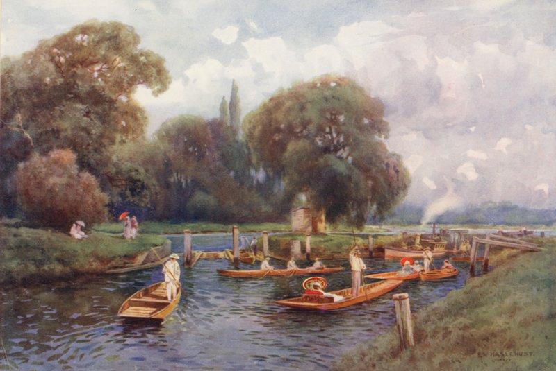 Rivière Thames : Écluse de Molesey - Ernest William Haslehust