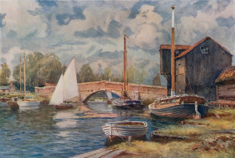 Le Pont de Wroxham - Ernest William Haslehust