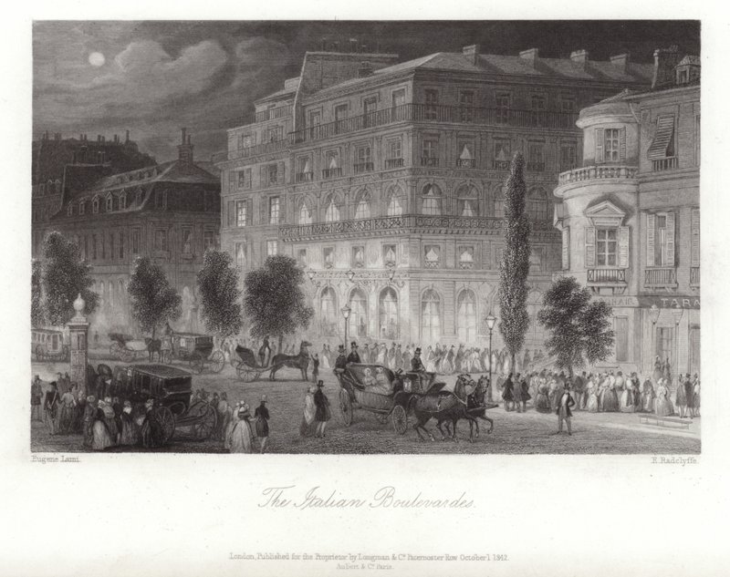 Les Boulevards Italiens - Eugene Louis Lami
