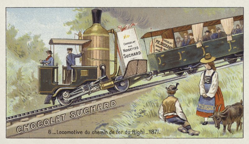 Locomotive du chemin de fer de montagne du Rigi, Suisse, 1871 - European School