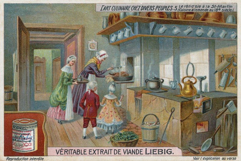 Rôtir une oie le jour de la Saint-Martin, Allemagne, XVIIIe siècle - European School