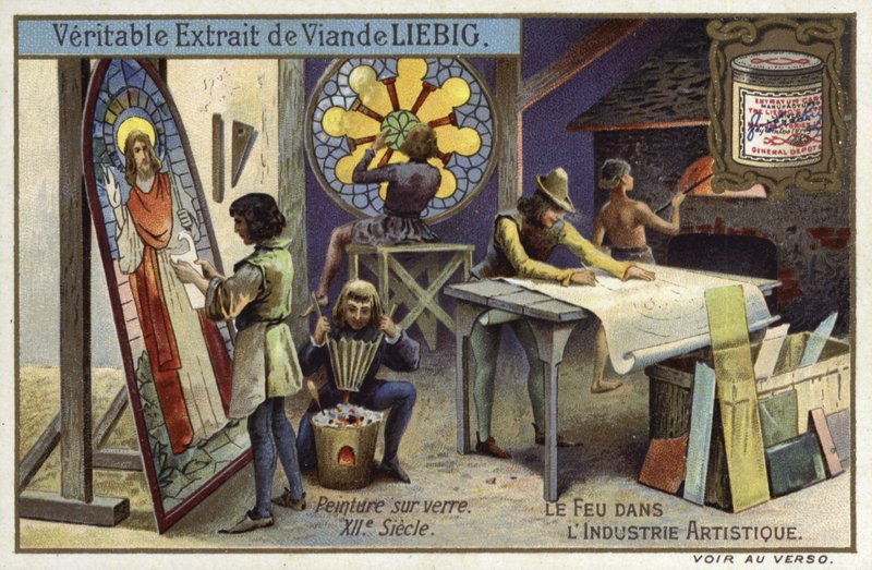 Fabrication de vitraux, 12ème siècle - European School
