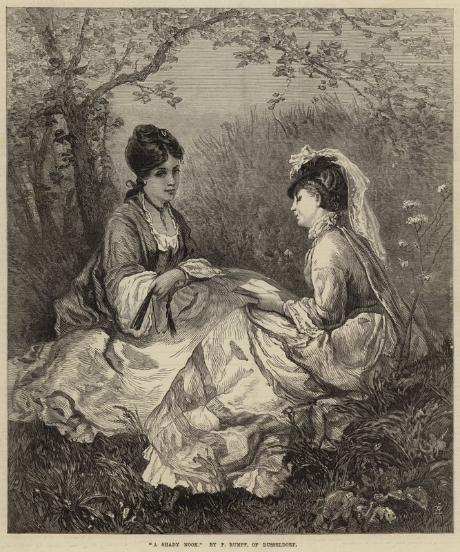Un coin ombragé (gravure) - European School