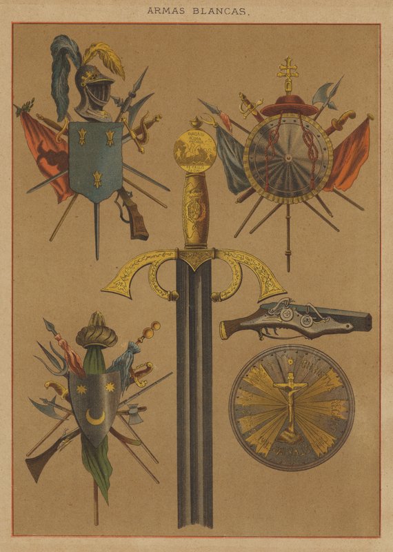 Armas Blancas (lithographie en couleur) - European School