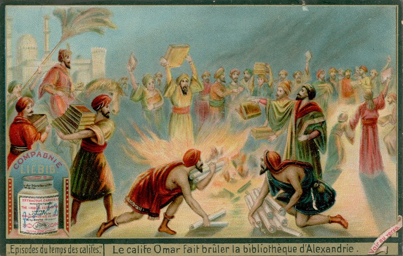 Le Calife Omar brûle la bibliothèque d