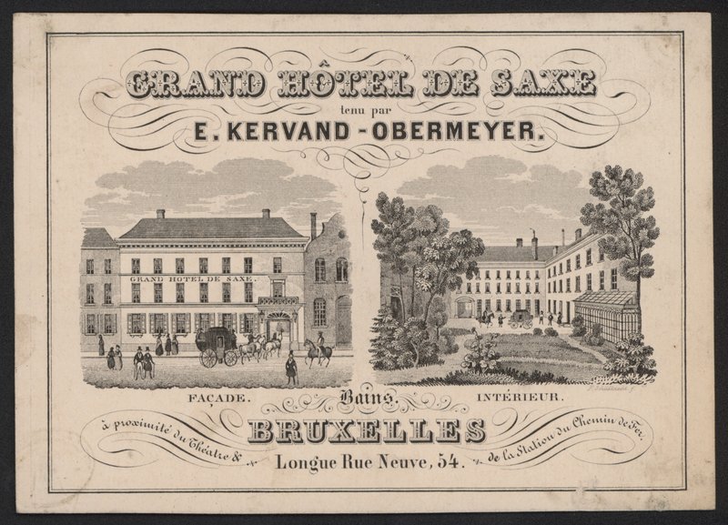 Grand Hôtel De Saxe, E Kervand-Obermeyer, Bruxelles - European School