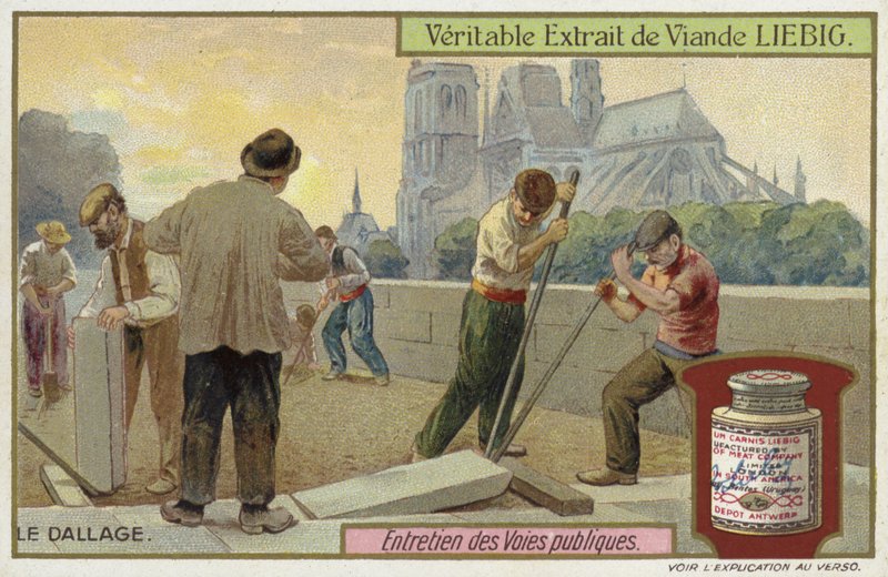 Pose de dalles de pavage - European School