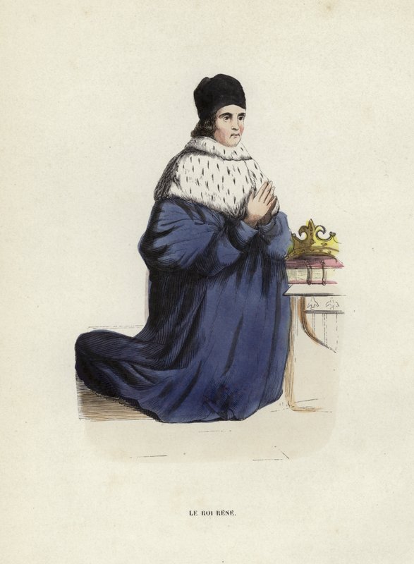 Le Roi René (gravure en couleur) - European School