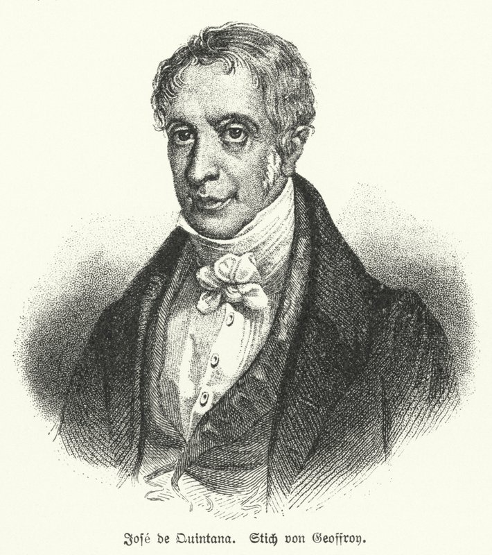 Manuel José Quintana, poète espagnol (lithographie) - European School