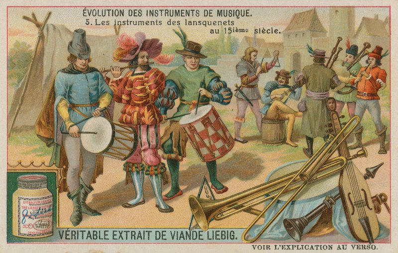 Instruments des soldats mercenaires du 15ème siècle - European School