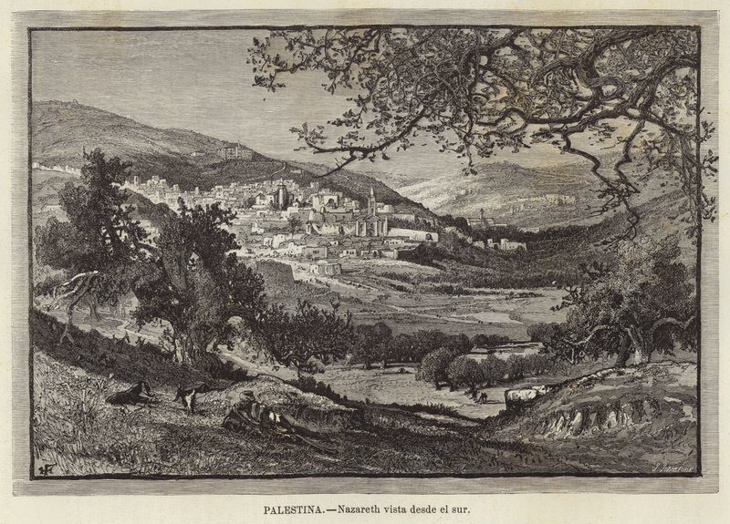 Palestine, Nazareth vue du sud - European School