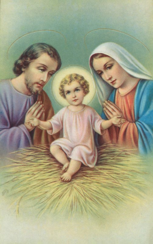 La Sainte Famille (lithographie couleur) - European School