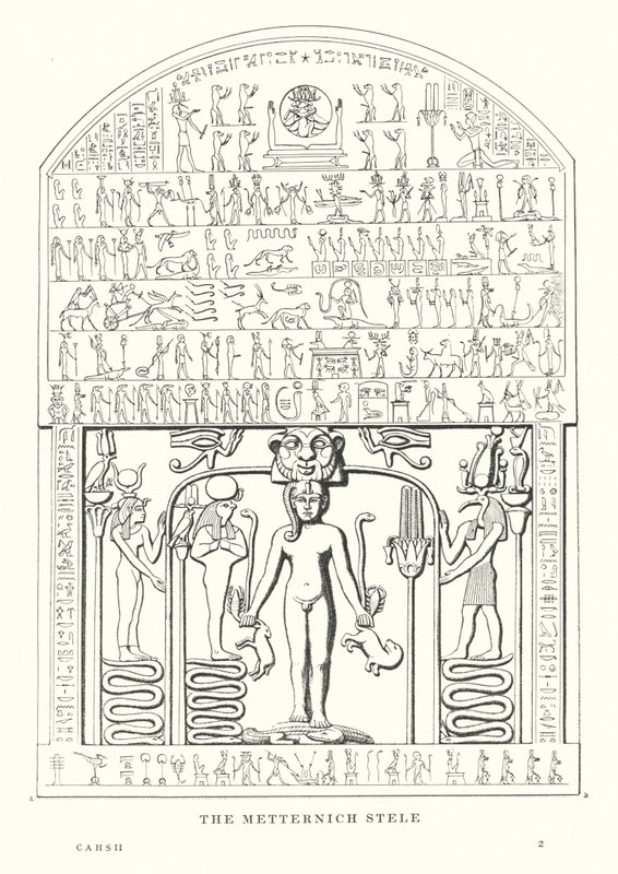 La stèle de Metternich (litho) - European School