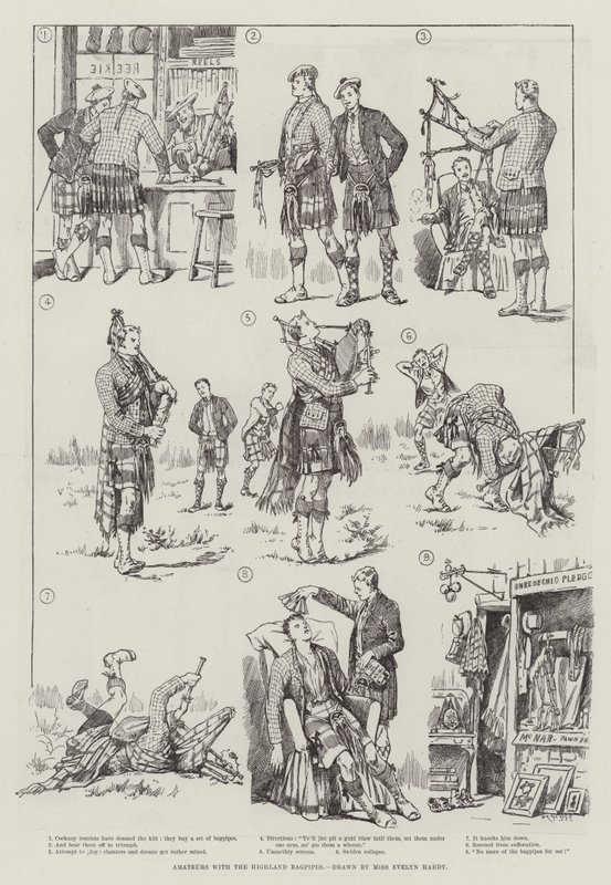 Amateurs de cornemuse écossaise - Evelyn Stuart Hardy