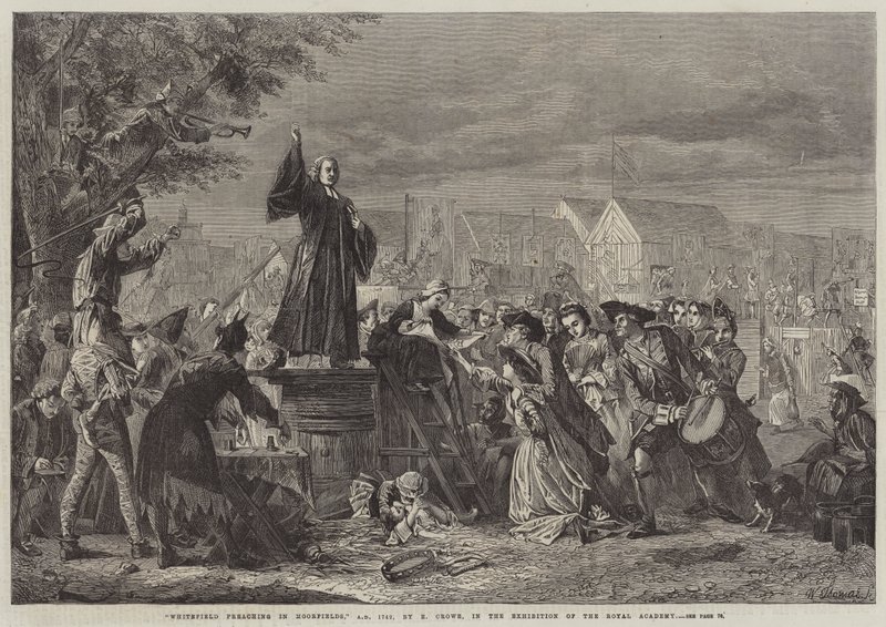 Whitefield prêchant à Moorfields, 1742 - Eyre Crowe