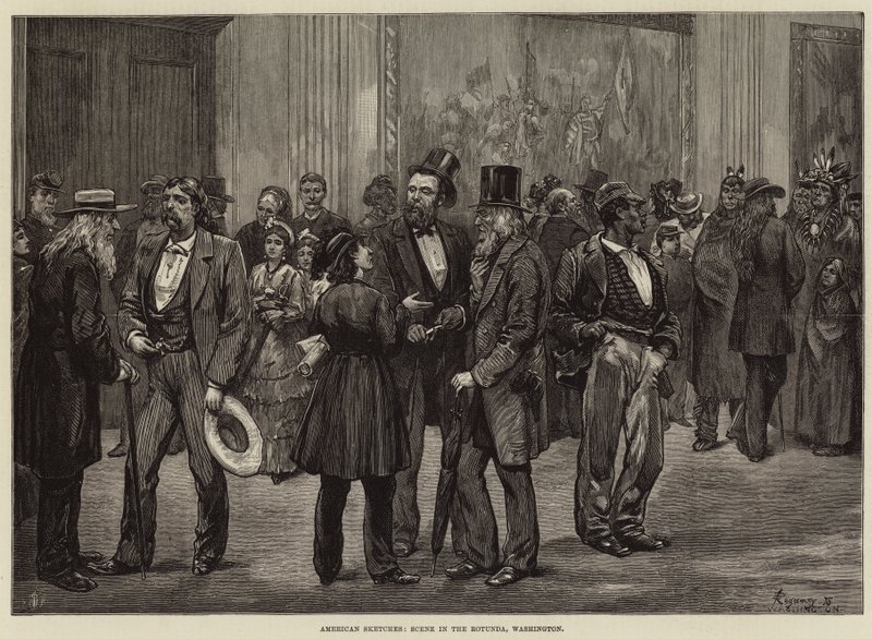 Esquisses américaines, scène dans la Rotonde, Washington - Felix Regamey
