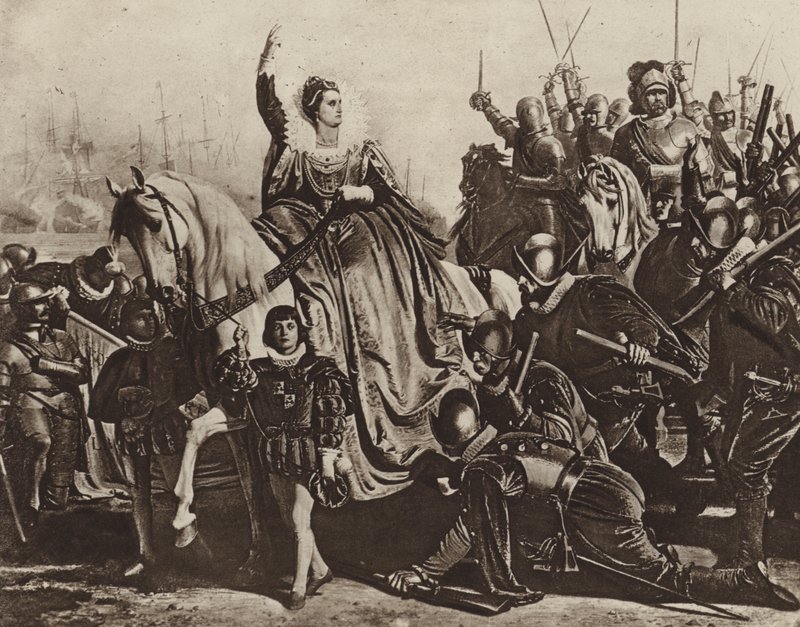 La reine Élisabeth à Tilbury - Ferdinand II Piloty