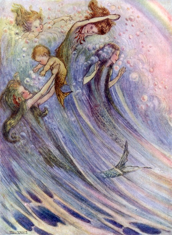Sirènes jouant - Flora White