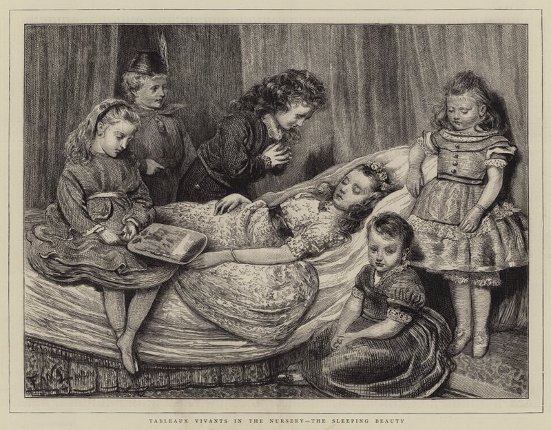 Tableaux Vivants dans la Nursery, la Belle au Bois Dormant - Francis Wilfred Lawson