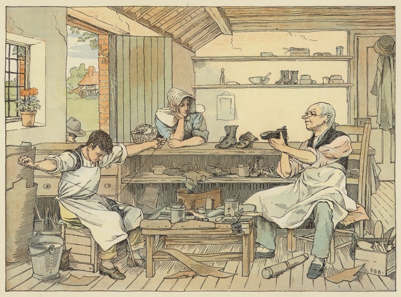 Cobbler (lithographie couleur) - Francis Donkin Bedford