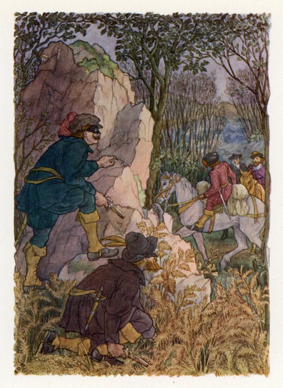Merrie England : Ambush (lithographie couleur) - Francis Donkin Bedford