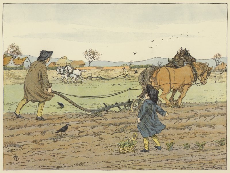 Laboureur (lithographie couleur) - Francis Donkin Bedford