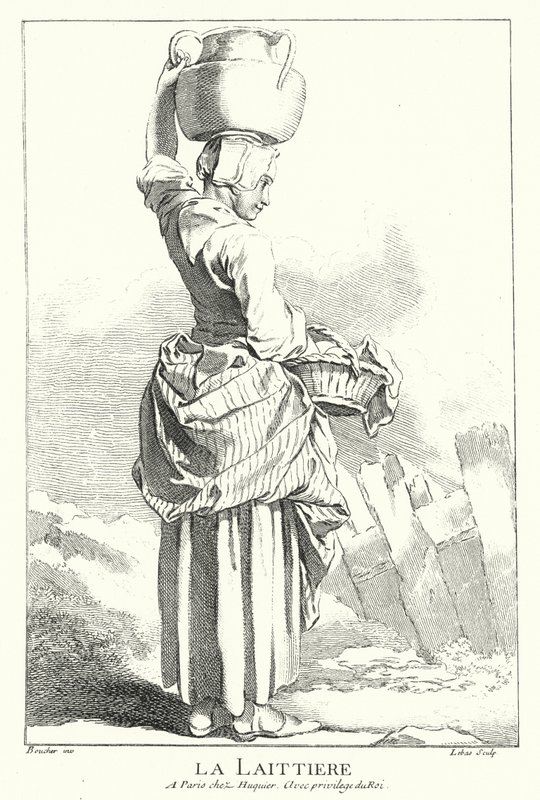 Laitière (gravure) - Francois (after) Boucher