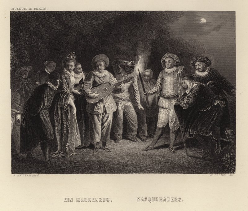 Mascaradeurs - Francois Louis Joseph Watteau