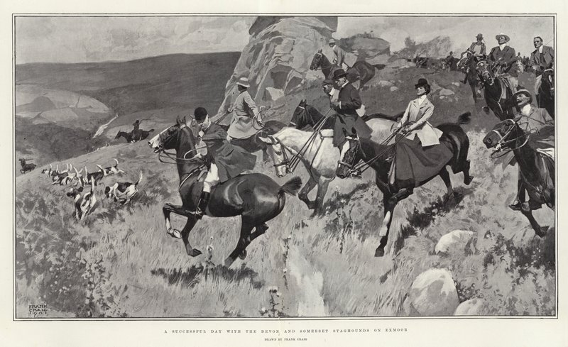 Une journée réussie avec les chasseurs de cerfs du Devon et du Somerset à Exmoor - Frank Craig