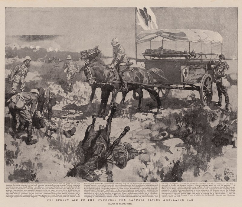 Pour une aide rapide aux blessés, la voiture ambulance volante de Manders - Frank Craig