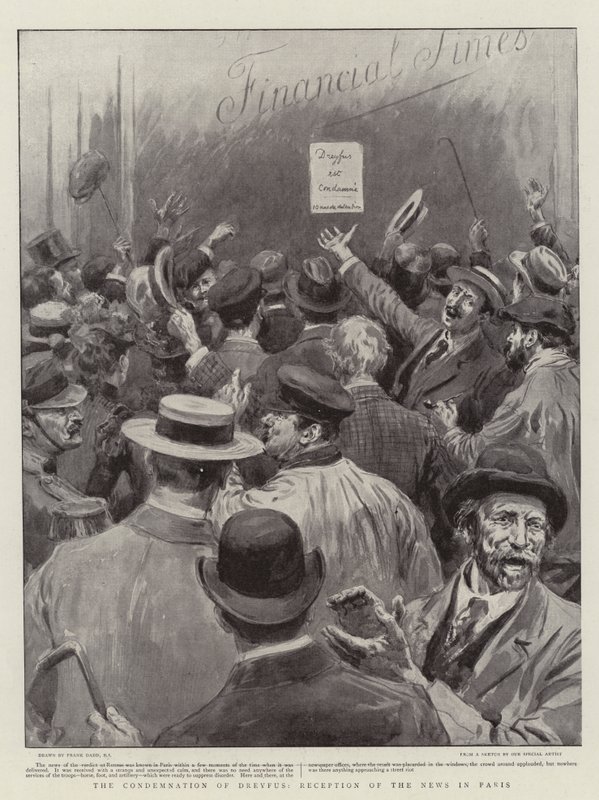 La Condamnation de Dreyfus, Réception de la Nouvelle à Paris - Frank Dadd
