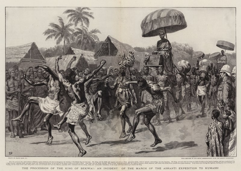 La procession du roi de Bekwai, un incident de la marche de l
