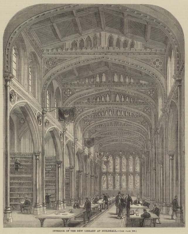 Intérieur de la nouvelle bibliothèque au Guildhall - Frank Watkins