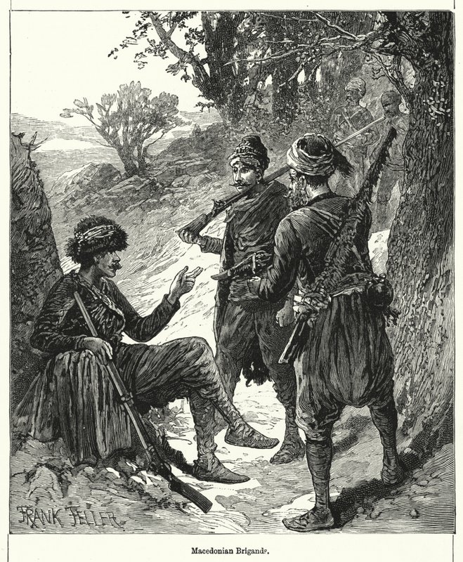 Brigands macédoniens (gravure) - Frank (after) Feller