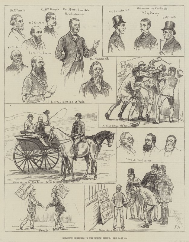 Croquis électoraux dans le North Riding - Frank Dadd