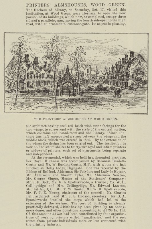 Les Maisons de Retraite des Imprimeurs à Wood Green - Frank Watkins