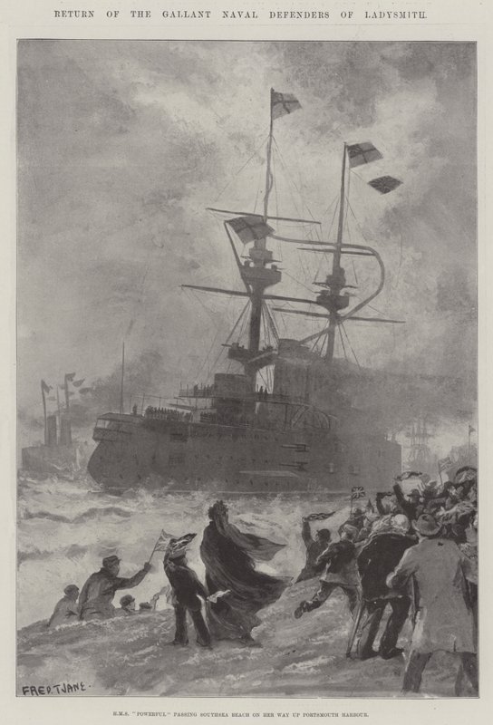 Retour des vaillants défenseurs navals de Ladysmith - Fred T. Jane