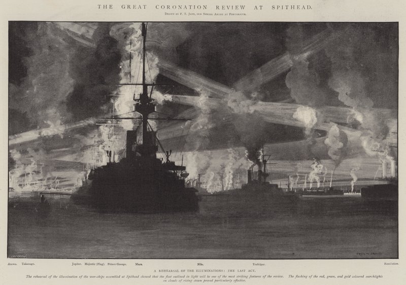 La grande revue de couronnement à Spithead - Fred T. Jane
