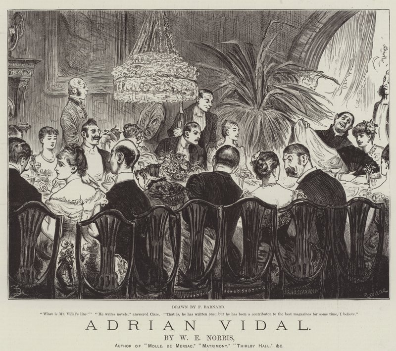 Adrian Vidal, par W E Norris - Frederick Barnard