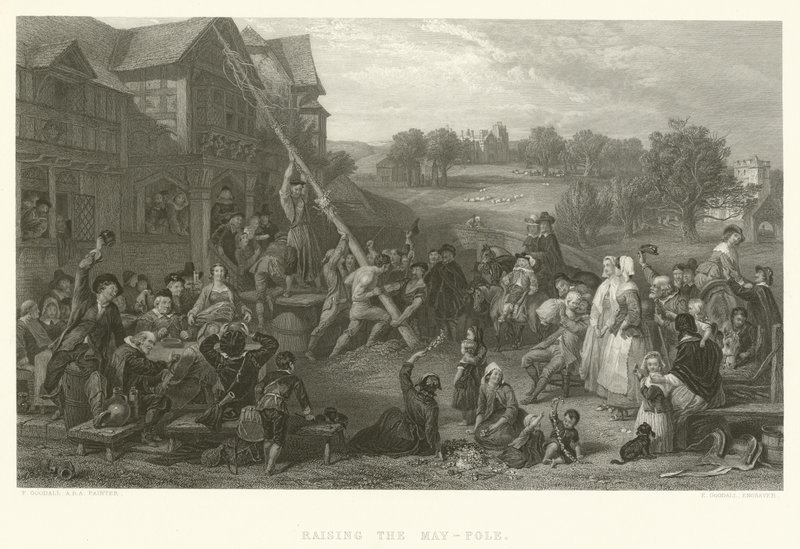 Érection du mât de mai - Frederick Goodall