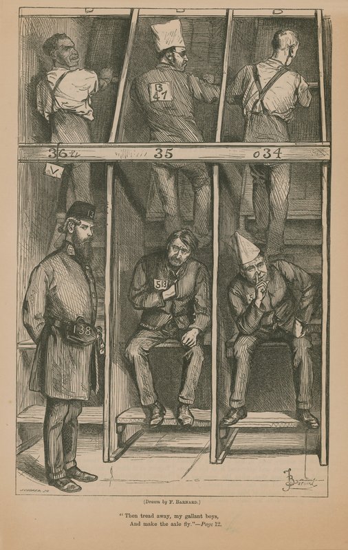 Prisonniers sur la roue de marche - Frederick Barnard