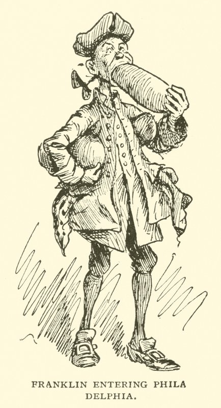 Franklin entrant à Philadelphie - Frederick Burr Opper