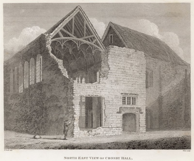 Vue nord-est de Crosby Hall - Frederick Nash