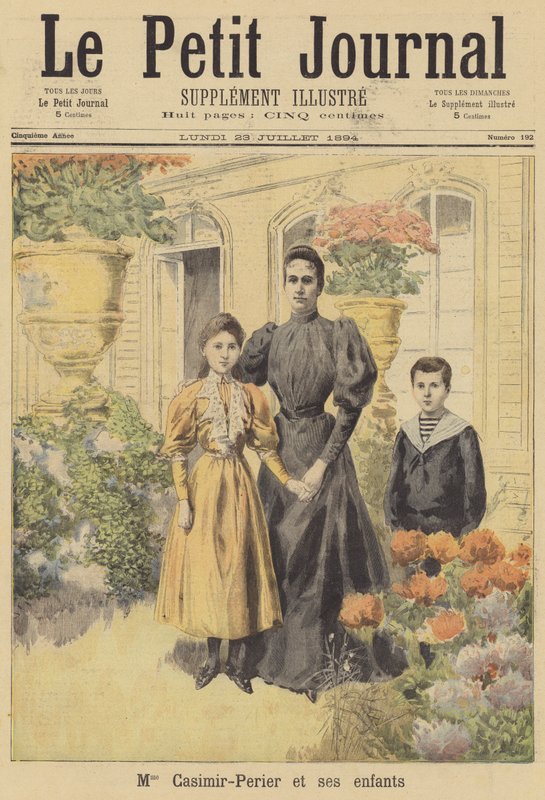 Hélène Casimir-Perier, épouse du nouveau président français, et ses enfants - French School